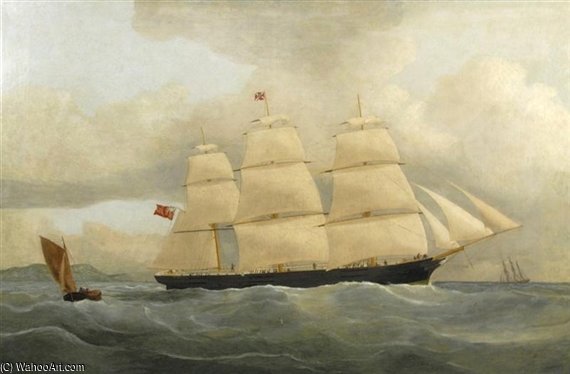 WikiOO.org - Enciclopédia das Belas Artes - Pintura, Arte por Samuel Walters - British Ship Elinor Outward Bound