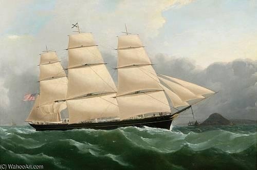Wikioo.org - สารานุกรมวิจิตรศิลป์ - จิตรกรรม Samuel Walters - The Clipper Ship Challenge