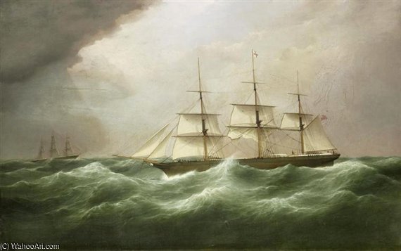 Wikioo.org - สารานุกรมวิจิตรศิลป์ - จิตรกรรม Samuel Walters - The Sailing Ship Robin Hood