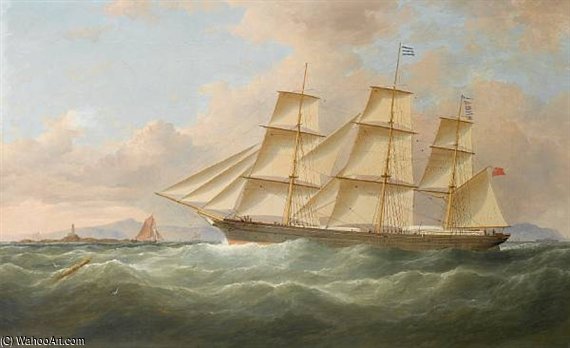 Wikioo.org - The Encyclopedia of Fine Arts - Painting, Artwork by Samuel Walters - The Ship 'chevy Chase'