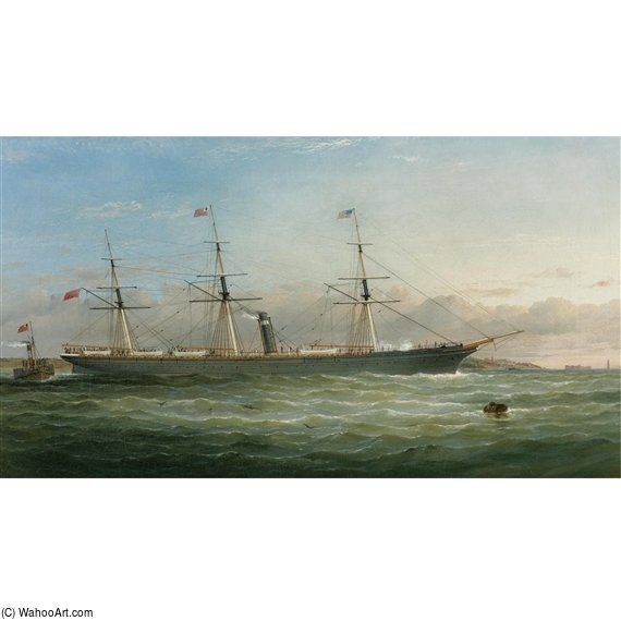WikiOO.org - Güzel Sanatlar Ansiklopedisi - Resim, Resimler Samuel Walters - The Steam Ship City Of New York