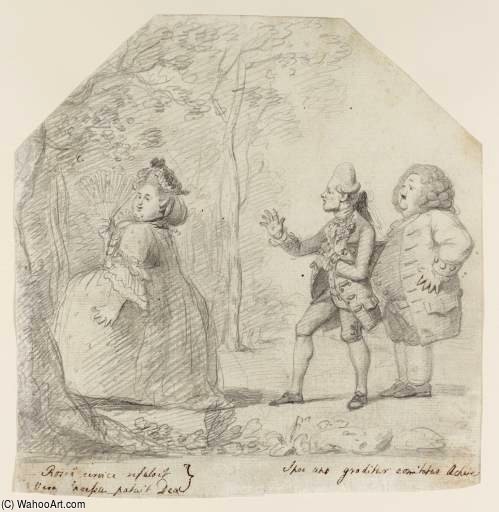 WikiOO.org - Енциклопедія образотворчого мистецтва - Живопис, Картини
 Nathaniel Dance-Holland - A Fat Lady And Two Courtiers