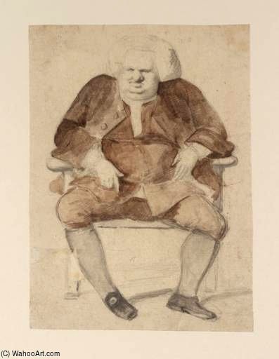 WikiOO.org - 백과 사전 - 회화, 삽화 Nathaniel Dance-Holland - A Man Seated In An Armchair