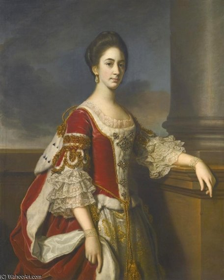 Wikioo.org - The Encyclopedia of Fine Arts - Painting, Artwork by Nathaniel Dance-Holland - Portrait Of Lady Elizabeth Compton