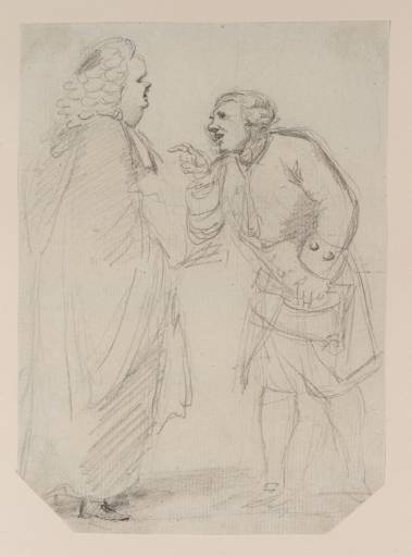 Wikioo.org – L'Encyclopédie des Beaux Arts - Peinture, Oeuvre de Nathaniel Dance-Holland - Deux hommes, l un Supplicant, l autre en perruque et robe