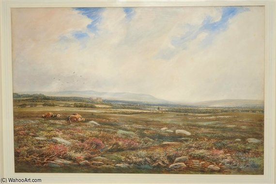WikiOO.org - Encyclopedia of Fine Arts - Maalaus, taideteos Thomas Collier - Castle Bolton With Wensleydale Beyond