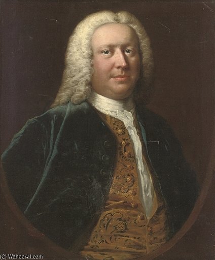 Wikioo.org - The Encyclopedia of Fine Arts - Painting, Artwork by Thomas Frye - Portrait Of Henry Crispe Of Catton