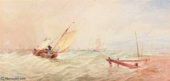 WikiOO.org - Encyclopedia of Fine Arts - Lukisan, Artwork Thomas Sewell Robins - Sea Reach