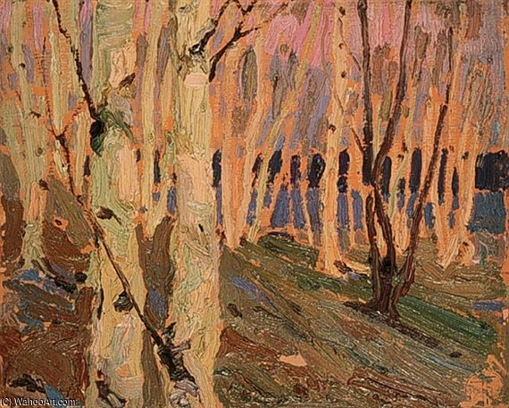 Wikioo.org - The Encyclopedia of Fine Arts - Painting, Artwork by Thomas Thompson - Birch Grove