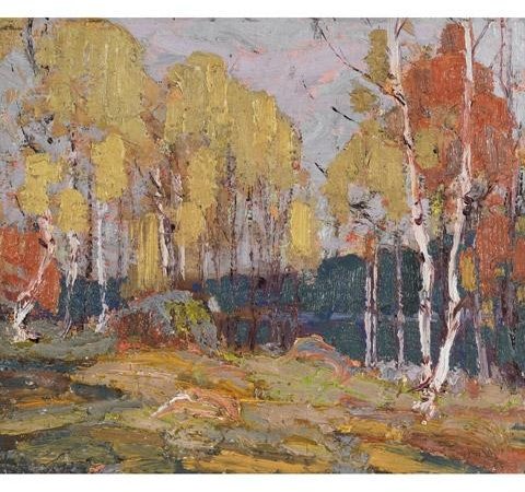Wikioo.org - The Encyclopedia of Fine Arts - Painting, Artwork by Thomas Thompson - Fall Woods, Algonquin Park