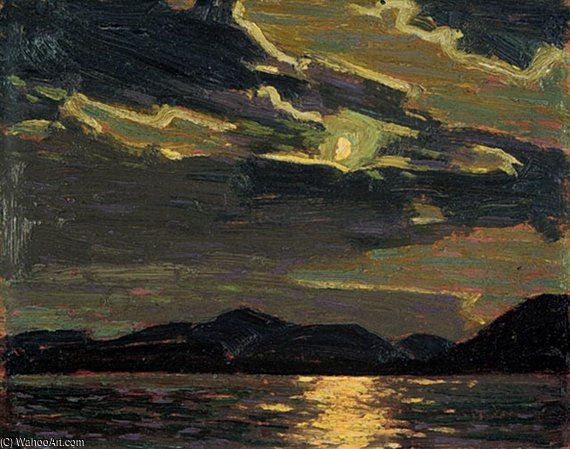 WikiOO.org - אנציקלופדיה לאמנויות יפות - ציור, יצירות אמנות Thomas Thompson - Hot Summer Moonlight