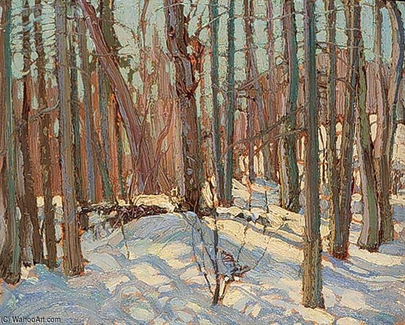 Wikioo.org - The Encyclopedia of Fine Arts - Painting, Artwork by Thomas Clement Thompson - In The Woods