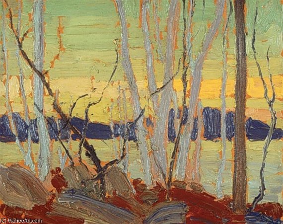 Wikioo.org - The Encyclopedia of Fine Arts - Painting, Artwork by Thomas Thompson - Lake In Autumn