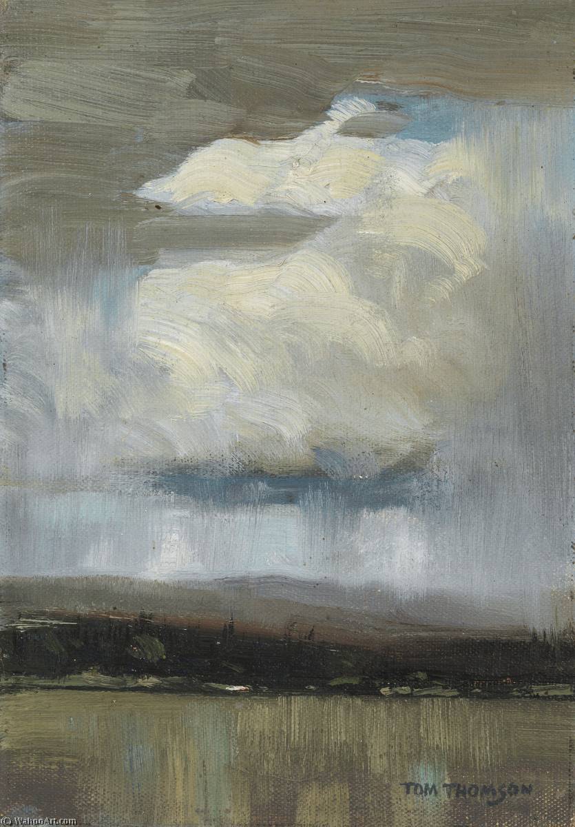 WikiOO.org - Enciklopedija likovnih umjetnosti - Slikarstvo, umjetnička djela Thomas Thompson - Landscape With Storm Clouds