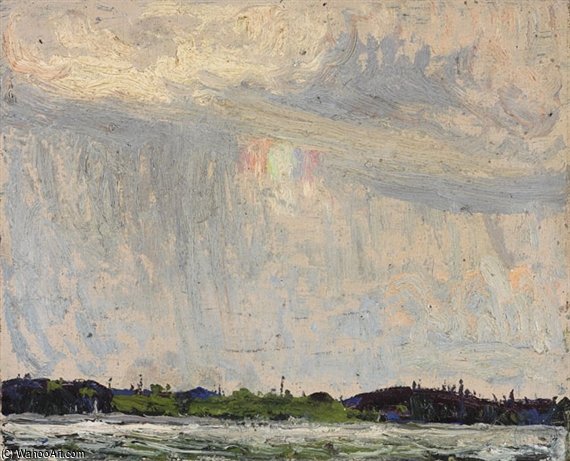 WikiOO.org - Encyclopedia of Fine Arts - Maleri, Artwork Thomas Thompson - Misty Sky