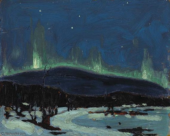 WikiOO.org - Encyclopedia of Fine Arts - Maleri, Artwork Thomas Thompson - Northern Lights