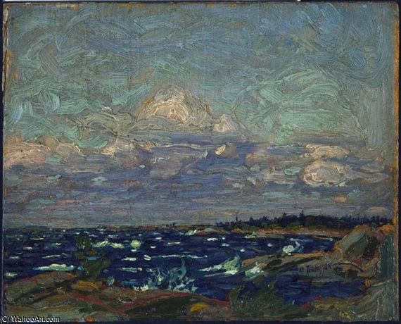 WikiOO.org - Encyclopedia of Fine Arts - Maľba, Artwork Thomas Thompson - Rough Weather In The Islands
