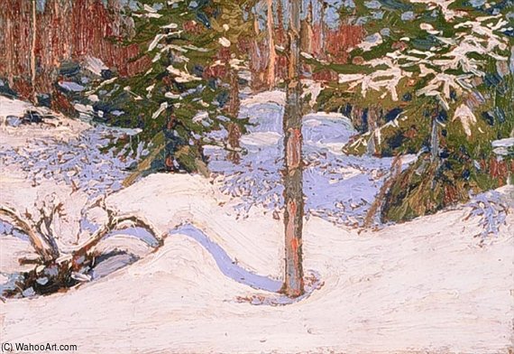 Wikioo.org - The Encyclopedia of Fine Arts - Painting, Artwork by Thomas Thompson - Snow In The Woods