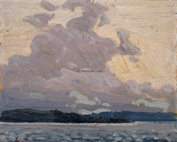 WikiOO.org - Encyclopedia of Fine Arts - Lukisan, Artwork Thomas Thompson - Stormy Sky