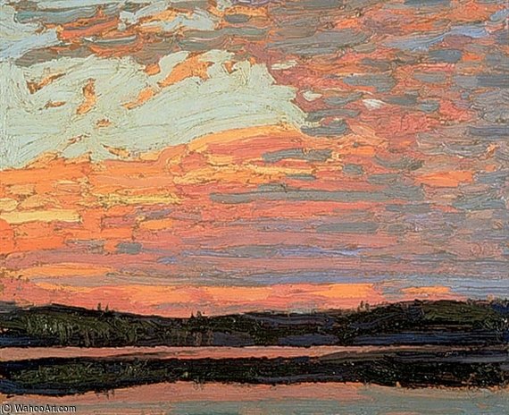 Wikioo.org - The Encyclopedia of Fine Arts - Painting, Artwork by Thomas Thompson - Sunset Sky