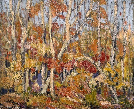 WikiOO.org - Encyclopedia of Fine Arts - Lukisan, Artwork Thomas Thompson - Tangled Trees