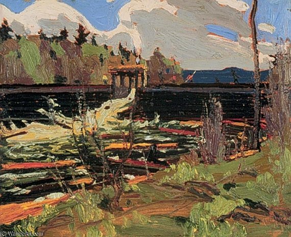 Wikioo.org - The Encyclopedia of Fine Arts - Painting, Artwork by Thomas Thompson - Tea Lake Dam