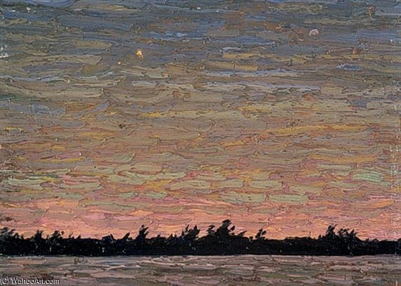 Wikioo.org - The Encyclopedia of Fine Arts - Painting, Artwork by Thomas Thompson - Windy Evening