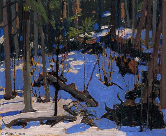 WikiOO.org - אנציקלופדיה לאמנויות יפות - ציור, יצירות אמנות Thomas Thompson - Winter In The Woods