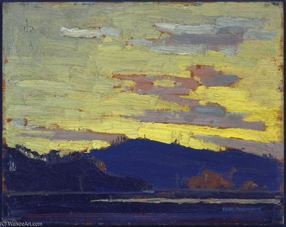 Wikioo.org – L'Enciclopedia delle Belle Arti - Pittura, Opere di Thomas Thompson - giallo tramonto