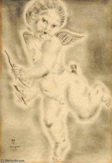 WikiOO.org - אנציקלופדיה לאמנויות יפות - ציור, יצירות אמנות Léonard Tsugouharu Foujita - Angel