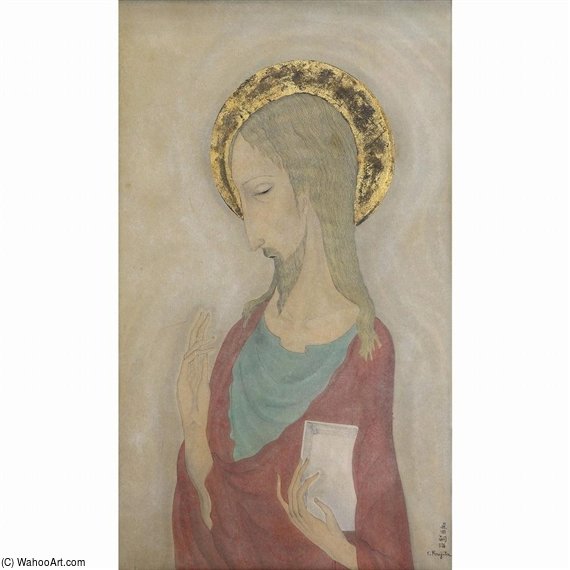WikiOO.org - Güzel Sanatlar Ansiklopedisi - Resim, Resimler Léonard Tsugouharu Foujita - Christ