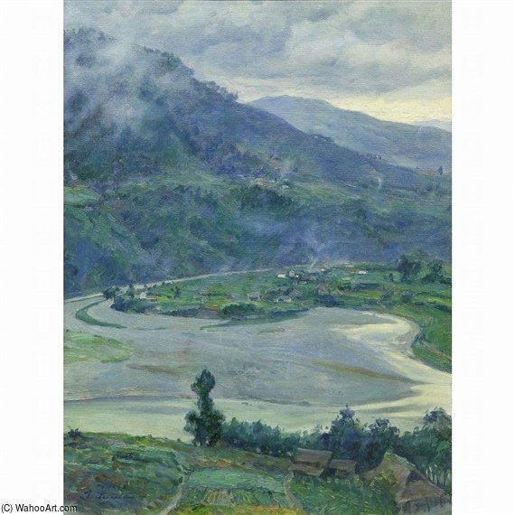 WikiOO.org - Enciklopedija likovnih umjetnosti - Slikarstvo, umjetnička djela Léonard Tsugouharu Foujita - Evening