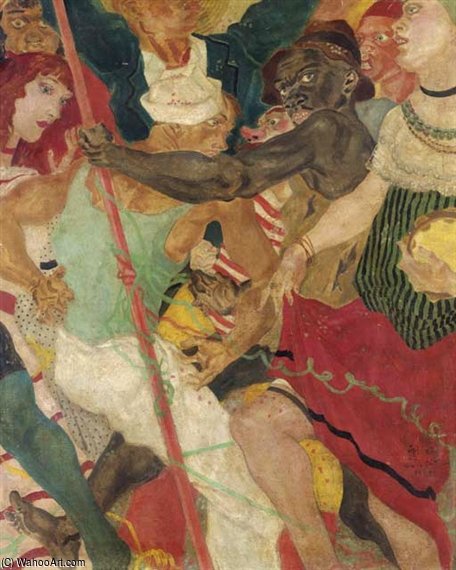 Wikioo.org – L'Enciclopedia delle Belle Arti - Pittura, Opere di Léonard Tsugouharu Foujita - Le Carnaval à Rio De Janeiro
