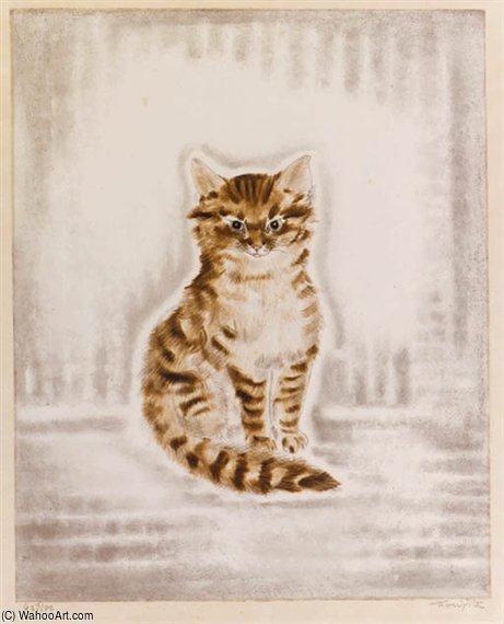 WikiOO.org - Encyclopedia of Fine Arts - Maleri, Artwork Léonard Tsugouharu Foujita - Les Chats, Apollo Editions Artistiques