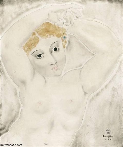Wikioo.org - Bách khoa toàn thư về mỹ thuật - Vẽ tranh, Tác phẩm nghệ thuật Léonard Tsugouharu Foujita - Nude Study