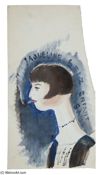 Wikioo.org – L'Enciclopedia delle Belle Arti - Pittura, Opere di Léonard Tsugouharu Foujita - Portrait De Jacqueline