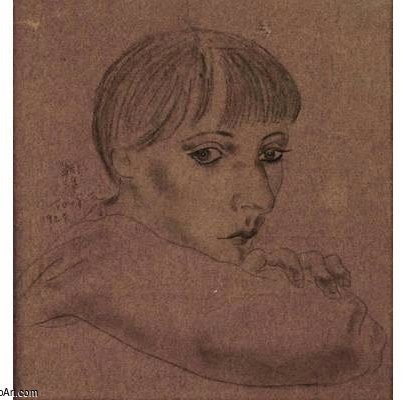 Wikioo.org - The Encyclopedia of Fine Arts - Painting, Artwork by Léonard Tsugouharu Foujita - Portrait De Kiki
