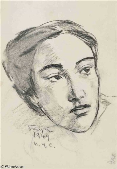 WikiOO.org - 백과 사전 - 회화, 삽화 Léonard Tsugouharu Foujita - Portrait De Kimiyo