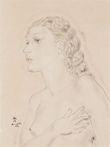 Wikioo.org - The Encyclopedia of Fine Arts - Painting, Artwork by Léonard Tsugouharu Foujita - Portrait De Madeleine