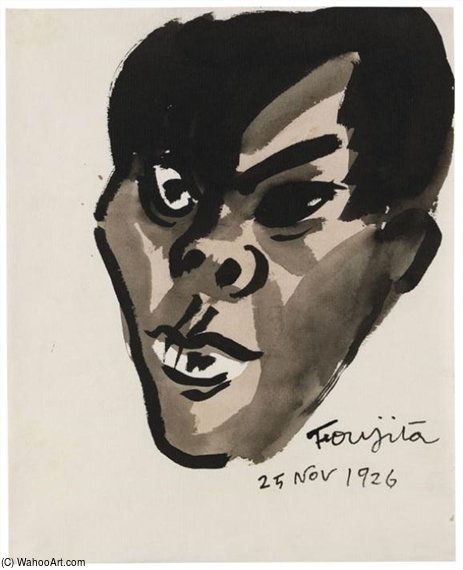 Wikioo.org - Die Enzyklopädie bildender Kunst - Malerei, Kunstwerk von Léonard Tsugouharu Foujita - Portrait d un ami