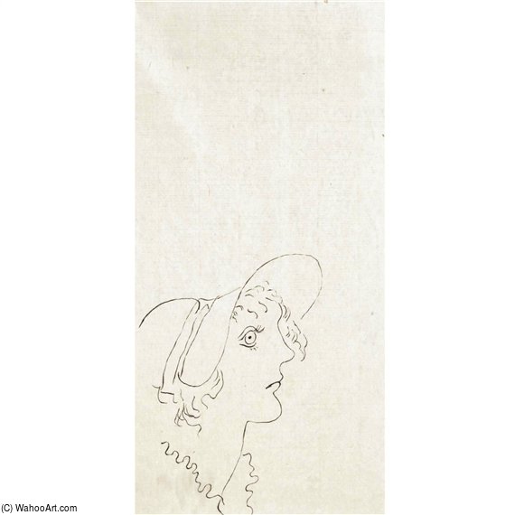 WikiOO.org - Encyclopedia of Fine Arts - Schilderen, Artwork Léonard Tsugouharu Foujita - Portrait Of Gladys Cooper