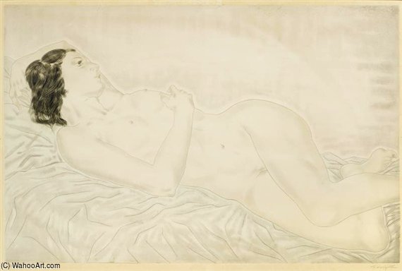 Wikioo.org - Encyklopedia Sztuk Pięknych - Malarstwo, Grafika Léonard Tsugouharu Foujita - Reclining Nude