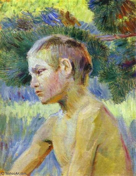 WikiOO.org - Encyclopedia of Fine Arts - Malba, Artwork Victor Borisov Mtov - Boy Seated