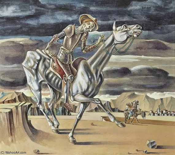 Wikioo.org - The Encyclopedia of Fine Arts - Painting, Artwork by Victor Borisov Mtov - Don Quixote And Sancho Panza