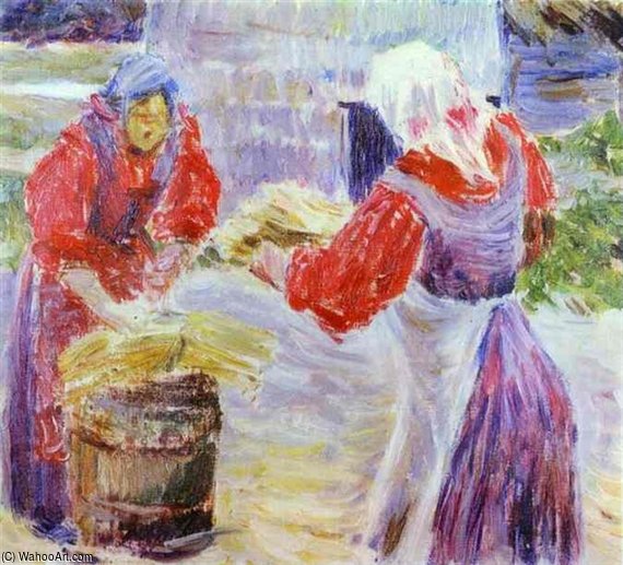 Wikioo.org - สารานุกรมวิจิตรศิลป์ - จิตรกรรม Victor Borisov Mtov - Peasant Women