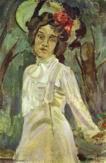 Wikioo.org - The Encyclopedia of Fine Arts - Painting, Artwork by Victor Borisov Mtov - Portrait Of Nadezhda Staniukovich