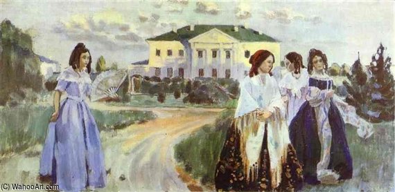 Wikioo.org - The Encyclopedia of Fine Arts - Painting, Artwork by Victor Borisov Mtov - Walk At Sunset