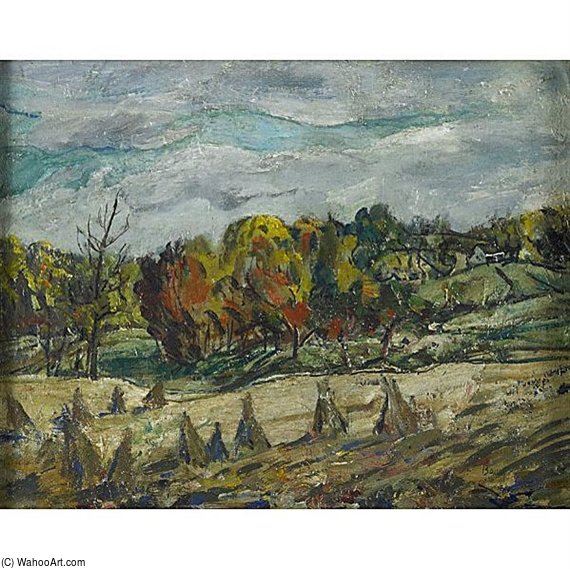 WikiOO.org - Encyclopedia of Fine Arts - Målning, konstverk Walter Emerson Baum - Autumn Mood And Motion