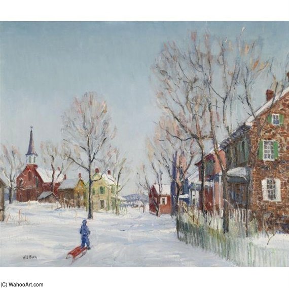 Wikioo.org - The Encyclopedia of Fine Arts - Painting, Artwork by Walter Emerson Baum - Lehigh County Village