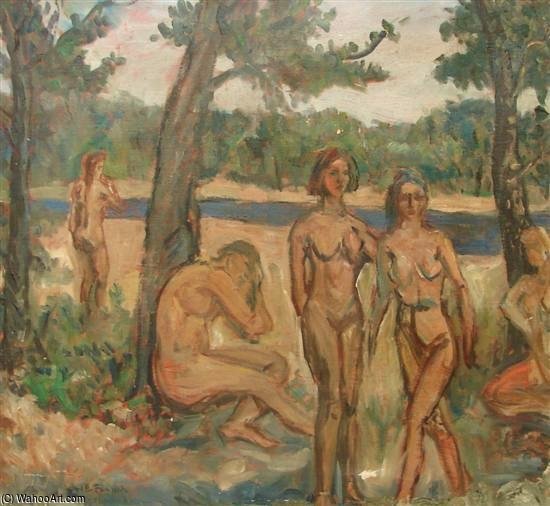 WikiOO.org - Enciclopedia of Fine Arts - Pictura, lucrări de artă Walter Emerson Baum - Nudes In Landscape